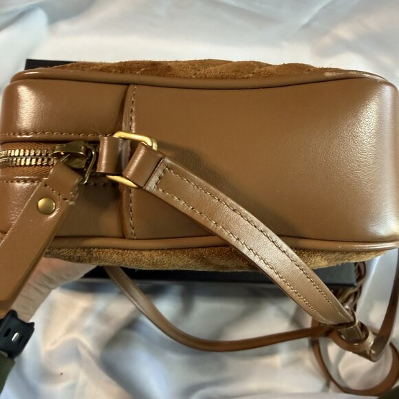 Saint Laurent Lou Camera Bag – Camel Suede with Gold Hardware - Picture 7 of 8